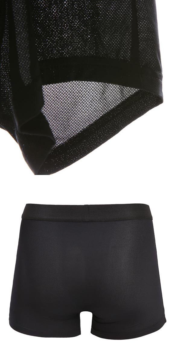 ヒヤロン メンズ ボクサーパンツ ひんやり 接触冷感 メッシュ 前開き プリント 夏 インナー 下着 M L LL 大きいサイズ