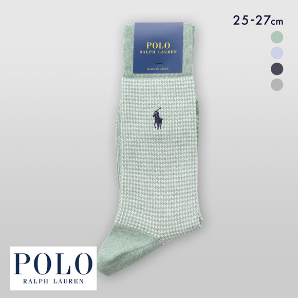 ポロ ラルフ ローレン ピンチェック クルー丈 ソックス メンズ ドレスカジュアル 靴下 ドレカジ POLO RALPH LAUREN