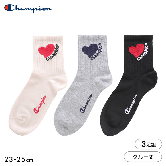 チャンピオン クルー丈 ソックス 3足セット レディース 靴下 Champion