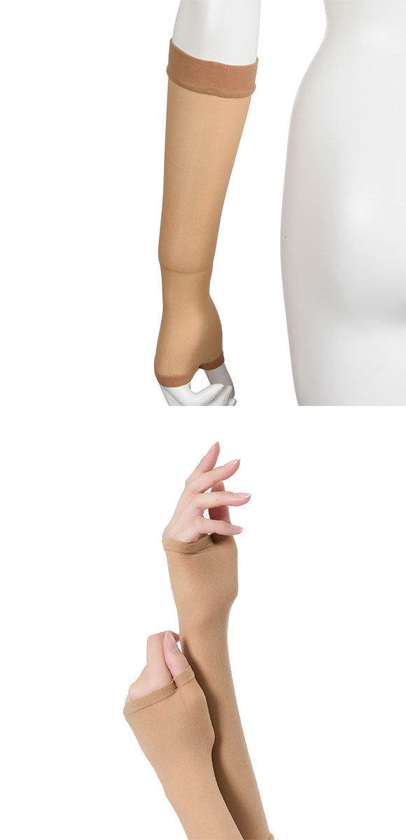 福助 まとうUVヴェール アームカバー ショート丈 レディース 涼感 UVカット fukuske