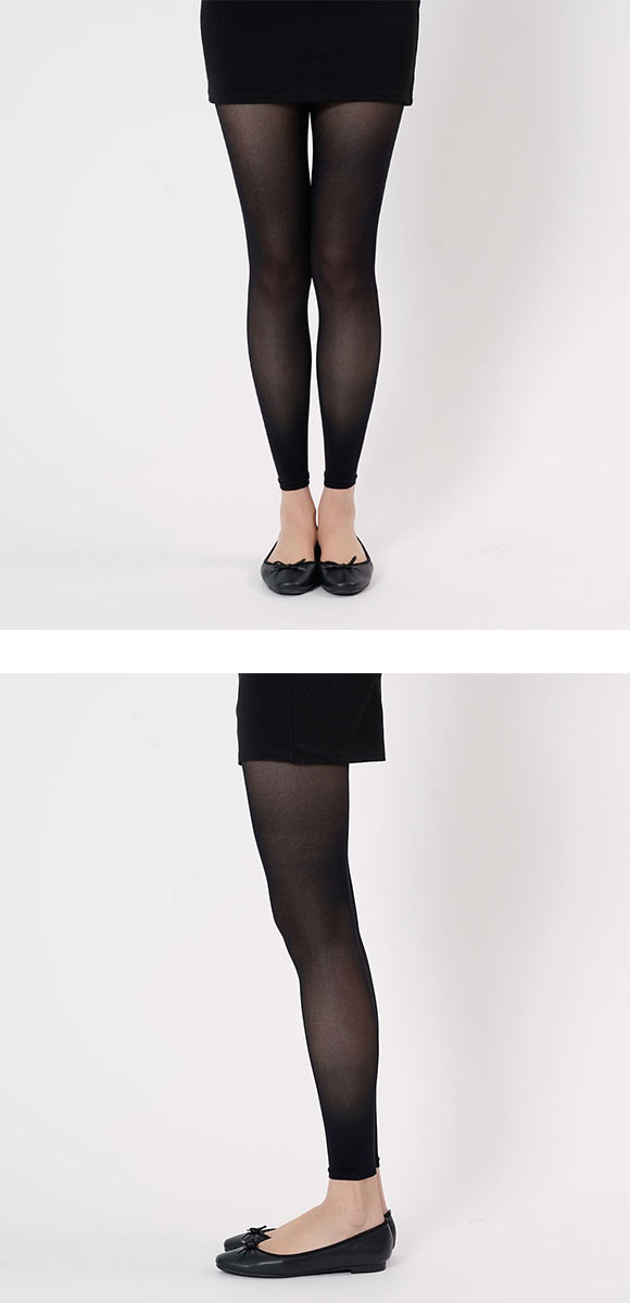 福助 ひやはだ 冷 40デニール相当 10分丈レギンス レディース fukuske HIYAHADA