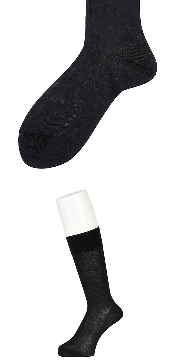 福助 平無地 礼装ソックス クルー丈 メンズ 靴下 fukuske