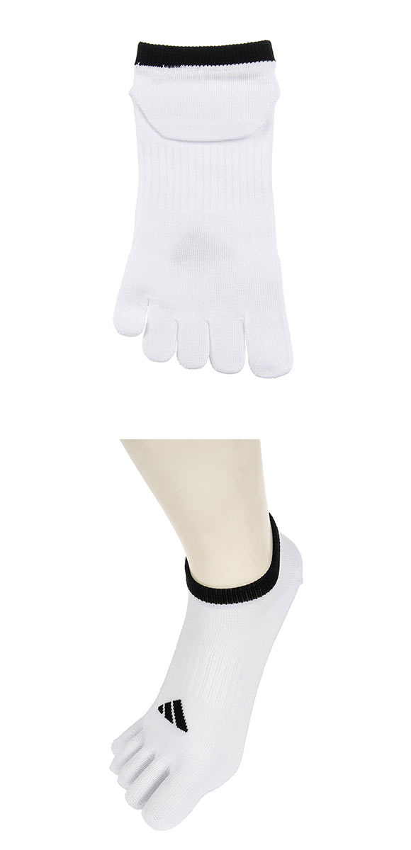 アディダス ベーシック スニーカー丈 5本指 ソックス 3足セット メンズ 靴下 adidas 破れにくい 消臭 24-26cm 26-28cm