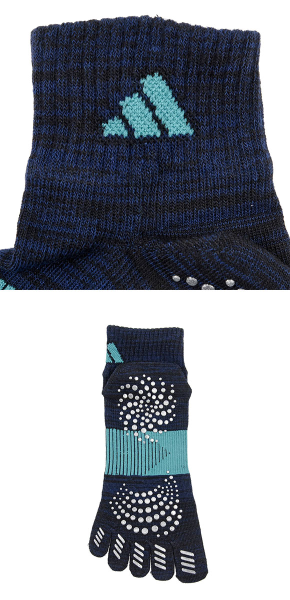 アディダス 足底滑り止め付き ショート丈 5本指ソックス メンズ 靴下 adidas 25-27cm