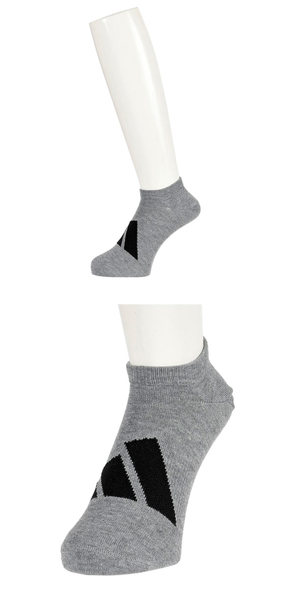 アディダス DEO ビッグロゴ スニーカー丈 ソックス 3足セット メンズ