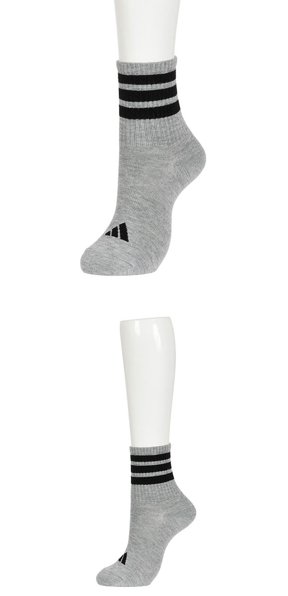 アディダス キッズ ジュニア クォーター丈 ソックス 3足セット 靴下 adidas 21-23cm