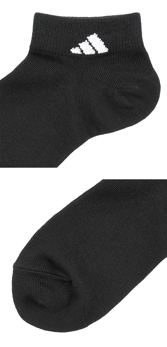 アディダス キッズ ジュニア ベーシック スニーカー丈 ソックス 3足セット 靴下 adidas 21-23cm 23-25cm