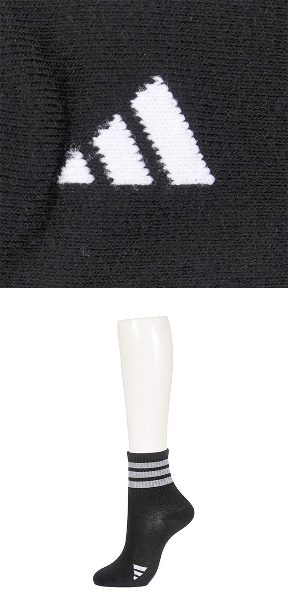 アディダス キッズ ジュニア スリーストライプ ショート丈 ソックス 3足セット 靴下 adidas 21-23cm 23-25cm