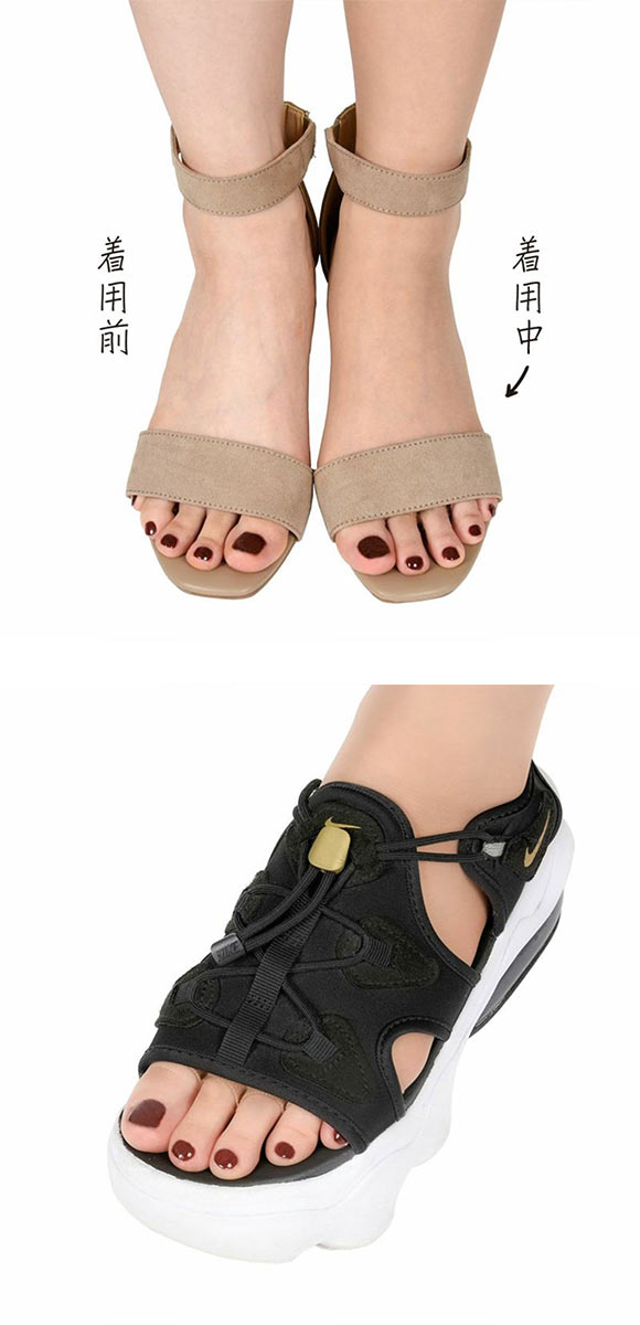 福助 fukuske つま先オープン 5本指 ストッキング パンスト レディース 銀イオン加工 M-L L-LL