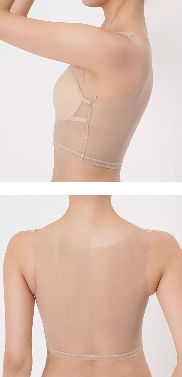 福助 SKIN TONE ハーフトップ レディース ノンワイヤー ブラジャー ワイヤレス