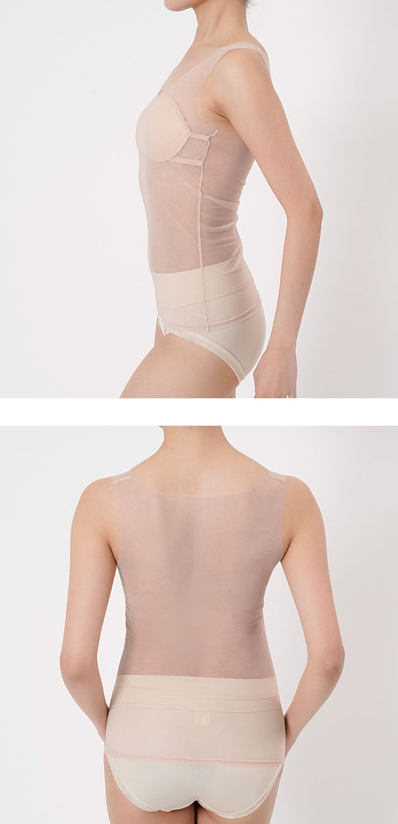 福助 SKIN TONE カップ付き タンクトップ レディース インナー