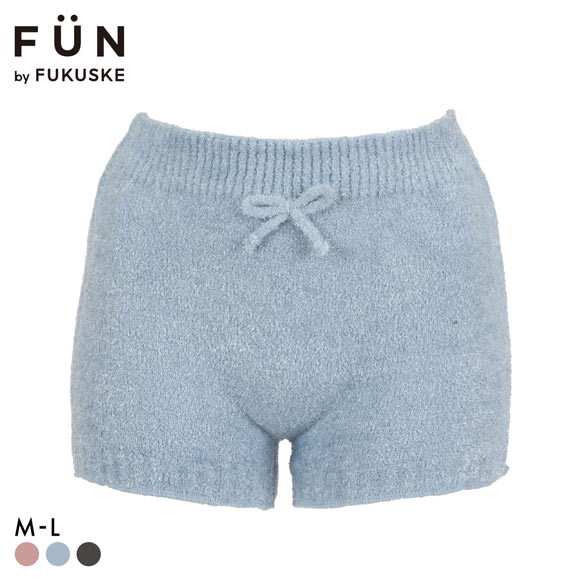 福助 FUN by FUKUSKE シャギー 1分丈パンツ レディース ルームウェア ボトムス