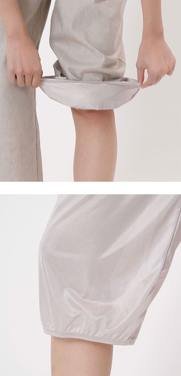 福助 fukuske FUN by FUKUSKE 着こなしキレイ 足口ゴム入り ペチパンツ 70cm丈 レディース インナー