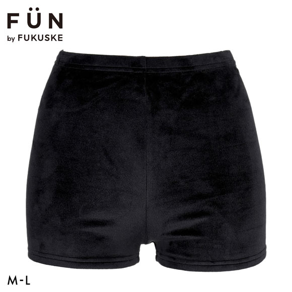 福助 FUN by FUKUSKE ベロア 1分丈ボトム レディース ルームウェア