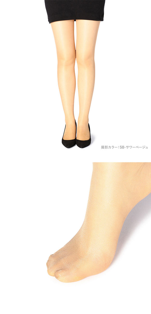 福助 夏に雪が降る シルキーサポート サマー ストッキング 3足セット レディース パンスト fukuske