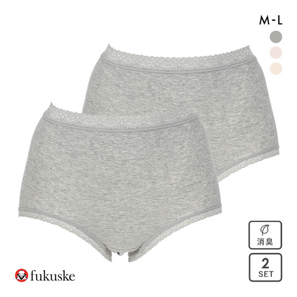 福助 fukuske フィッティーヌ FITTIENE コットンビューティー スタンダードショーツ 2枚組 レディース 深めタイプ
