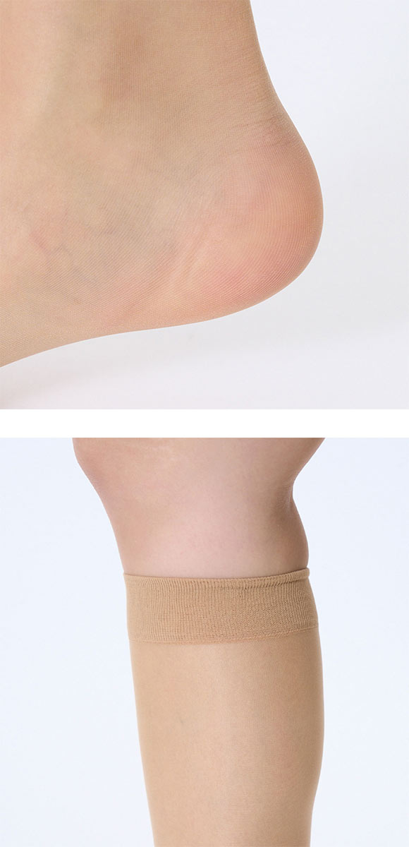 福助 まとうUVヴェール ひざ下丈 オープントゥ 2本指 ストッキング 涼感タイプ レディース ショートストッキング fukuske 紫外線対策