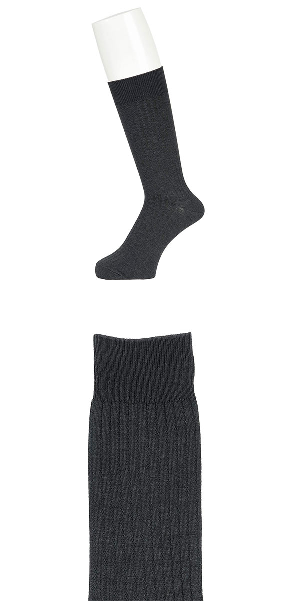 福助 fukuske 満足 本格スピード消臭 太リブ クルー丈ソックス メンズ 消臭 抗菌防臭 靴下 24-26cm 26-28cm