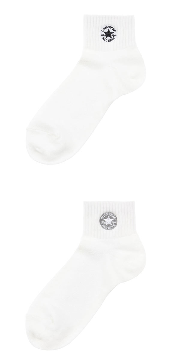 コンバース ワンスター刺繍 ショート丈 ソックス 3足セット レディース 靴下 CONVERSE 23-25cm