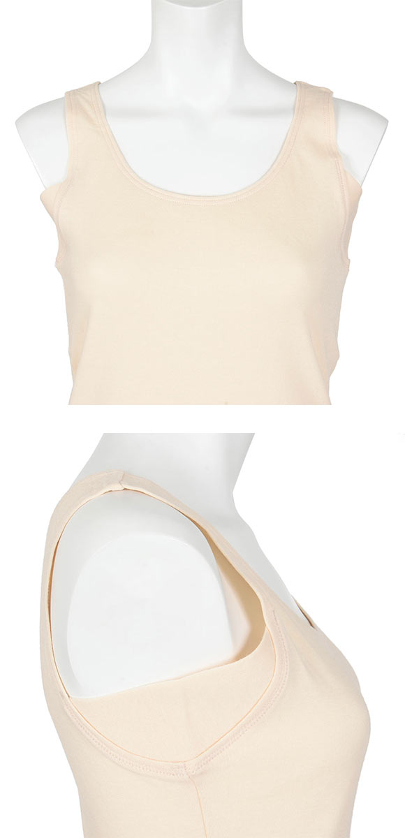 福助 fukuske 満足 出雲ソフト IZUMO SOFT やわらか熟成綿 接結ガーゼ タンクトップ 汗取り付き レディース 綿100％ インナー