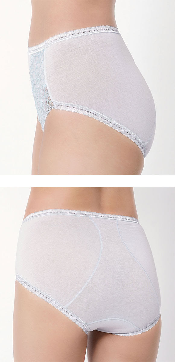 福助 Fukuske 満足 ヒップを包み込む フロントレース ショーツ スタンダード レディース 単品