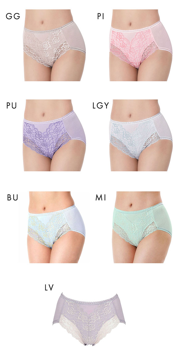 福助 Fukuske 満足 ヒップを包み込む フロントレース ショーツ スタンダード レディース 単品