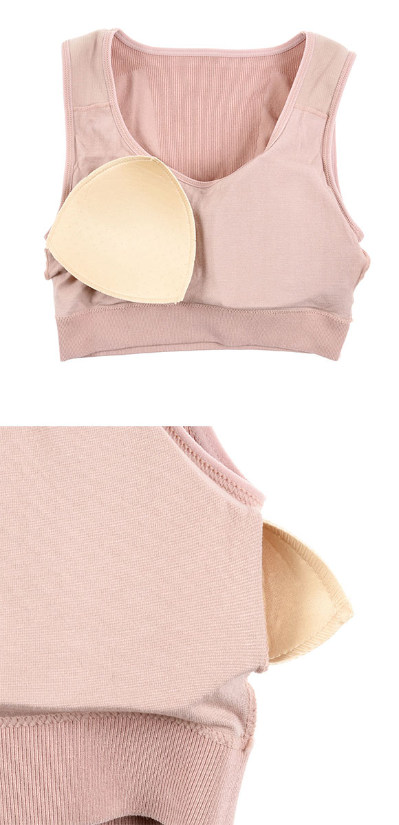 福助 満足 美温活 美姿勢サポート ハーフトップ レディース カップ付き ブラジャー fukuske