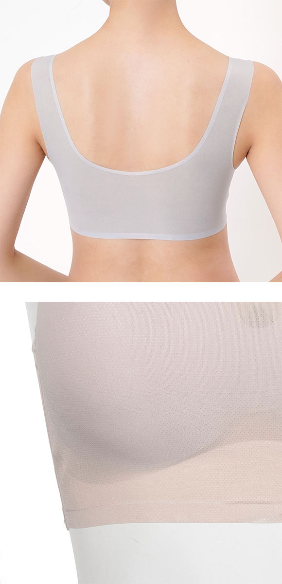 福助 満足 美涼活 メッシュ ハーフトップ レディース ノンワイヤー ブラジャー 接触冷感 ワイヤレス fukuske