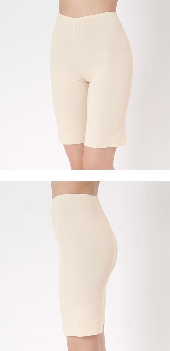 福助 満足 美涼活 5分丈ボトム レディース インナー 接触冷感 綿混 fukuske