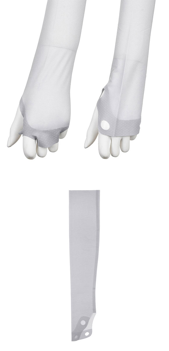 福助 満足 美涼活 冷感 ロングアームカバー 55cm丈 レディース fukuske 無地