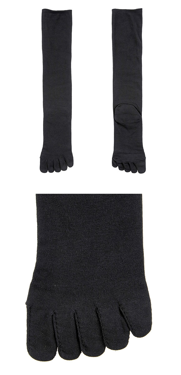 福助 満足 ゆったりらくらく 5本指 ハイソックス レディース 靴下