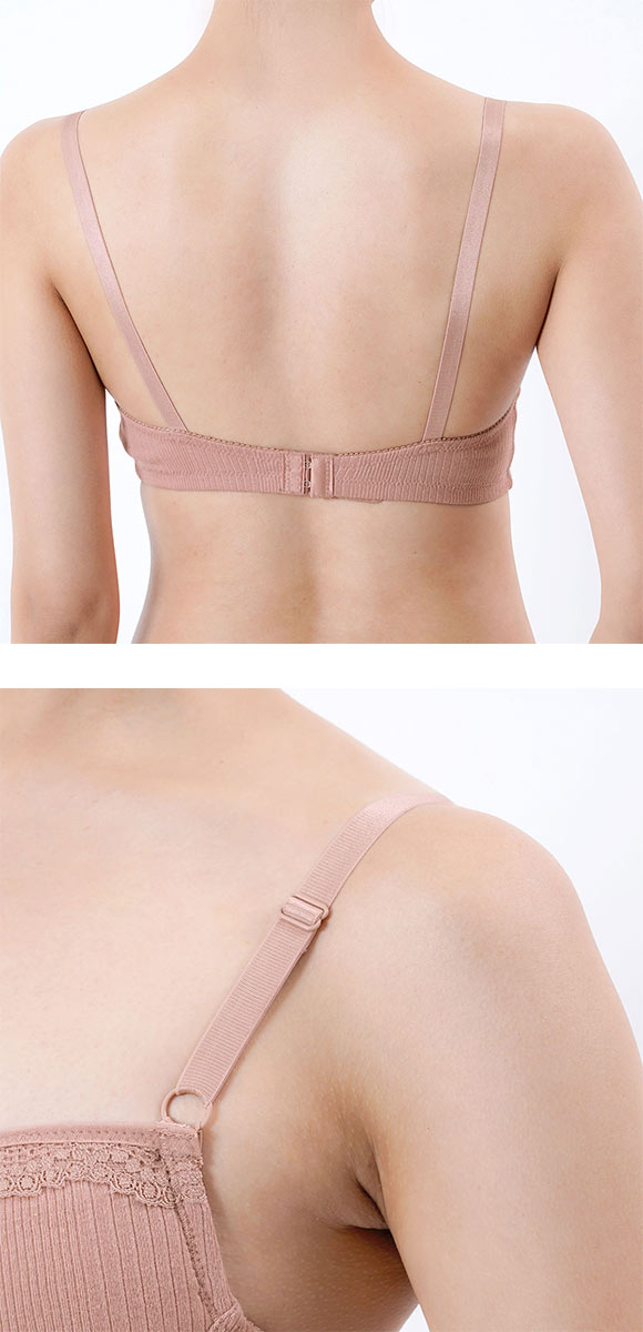 福助 キハダ モールドカップ ノンワイヤー ブラジャー レディース LL fukuske kihada