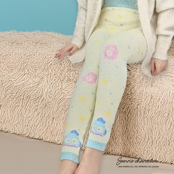 サンリオキャラクターズ モコモコパンツ もこぱん レディース レギンス ルームウェア モコパン 福助 fukuske
