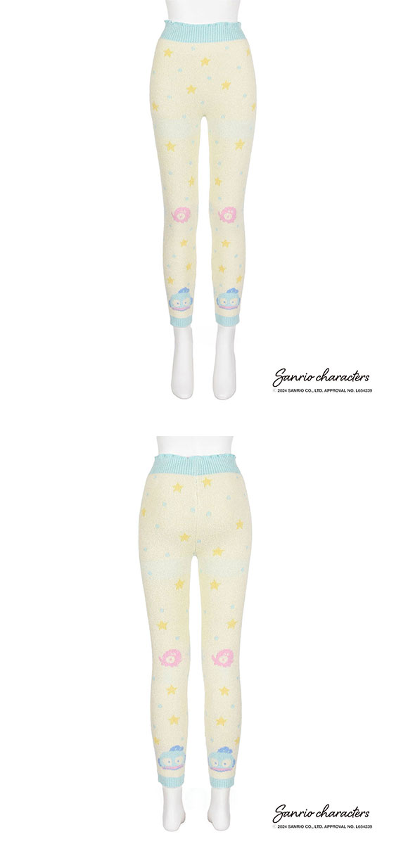 サンリオキャラクターズ モコモコパンツ もこぱん レディース レギンス ルームウェア モコパン 福助 fukuske