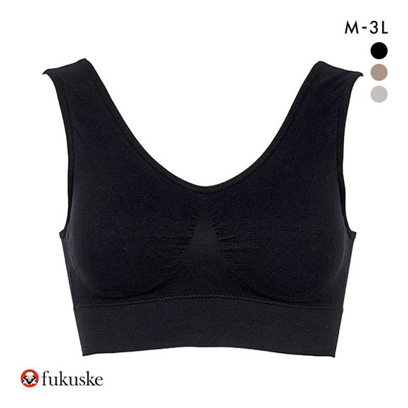 福助 fukuske ふふふなここち ハーフトップ レディース ノンワイヤー ブラジャー ワイヤレス