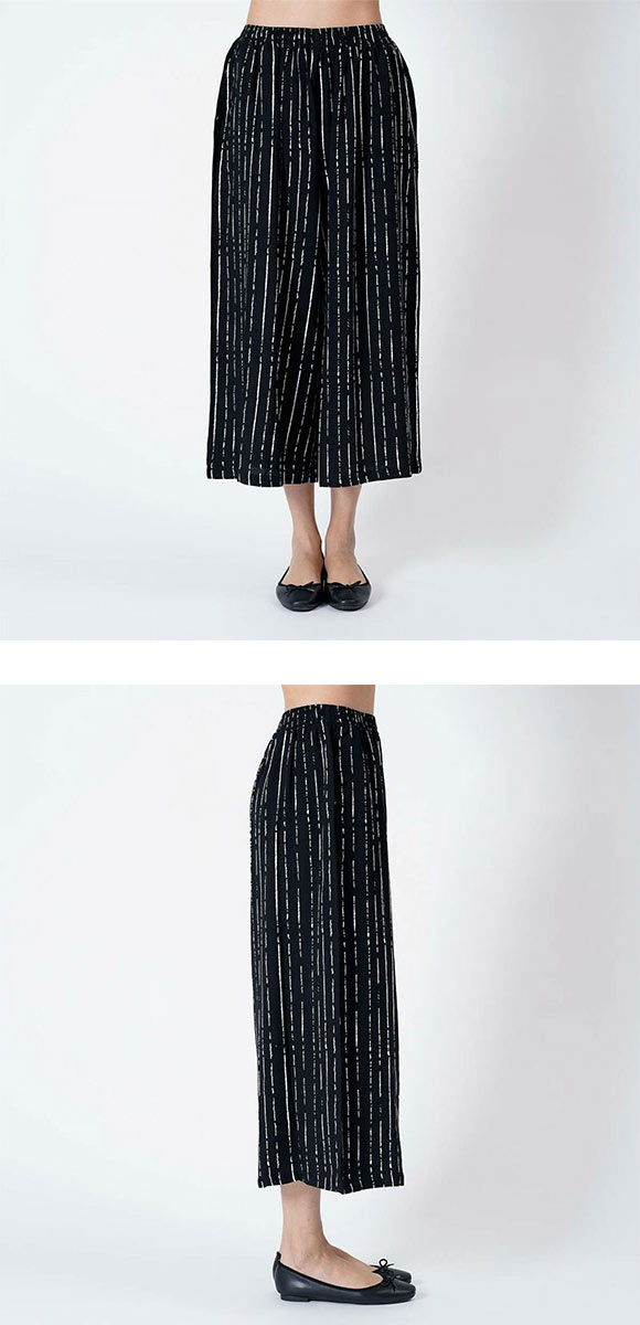 福助 fukuske レーヨン100％ ワイドロングパンツ ボトムス レディース ルームウェア パジャマ