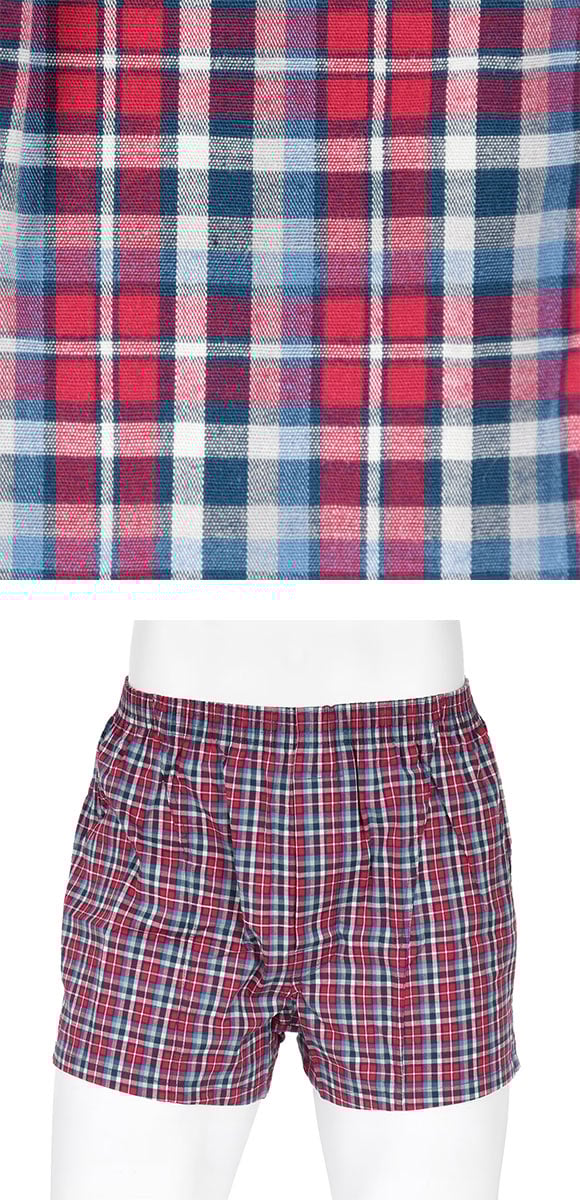 福助 SHITATEYA PANTS ストレッチ トランクス メンズ チェックプリント 前あき fukuske