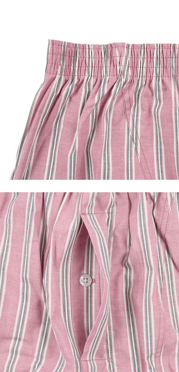 福助 SHITATEYA PANTS ストライプ ストレッチ トランクス メンズ 前あき fukuske