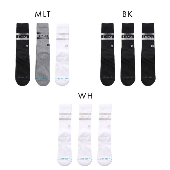 スタンス VITAL 3 PACK CREW クルー丈 ソックス 3足セット メンズ STANCE 靴下