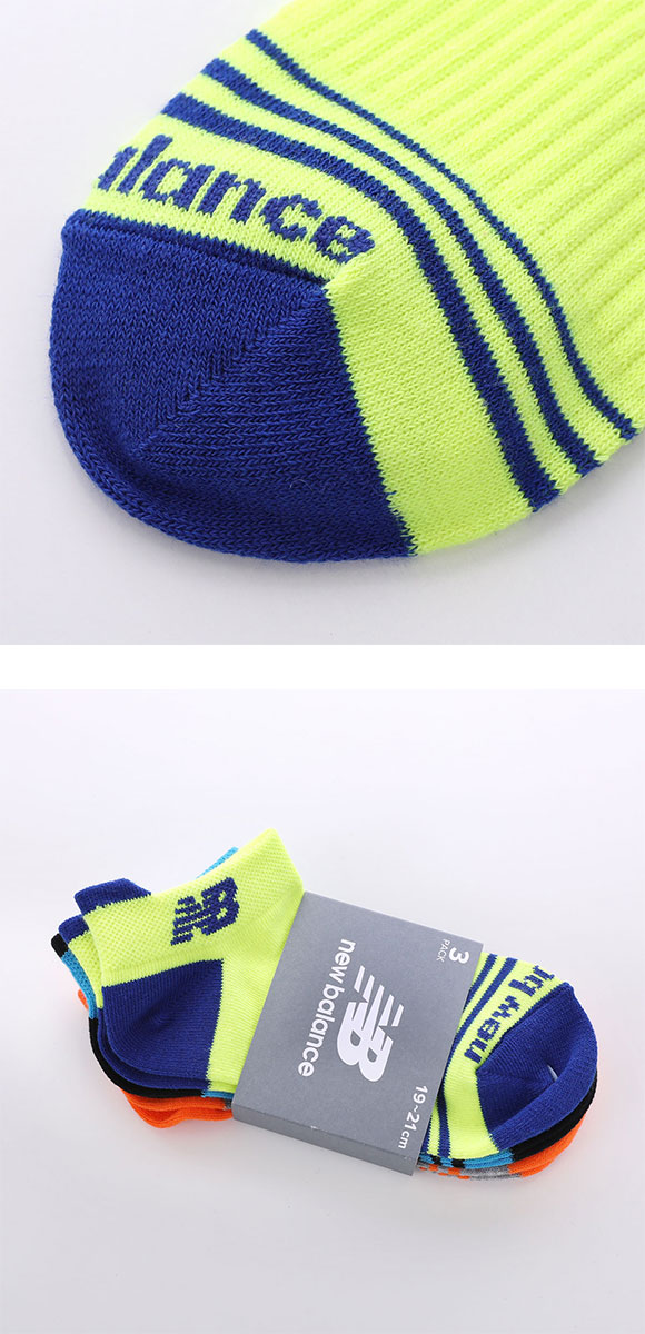 ニューバランス 男児 ショートレングス ソックス 3足セット ボーイズ キッズ ジュニア 靴下 New Balance 19-21cm 21-23cm