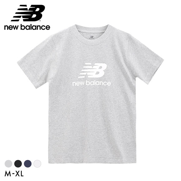 ニューバランス Stacked Logo ショートスリーブ Tシャツ メンズ 半袖 綿100％ NewBalance NB