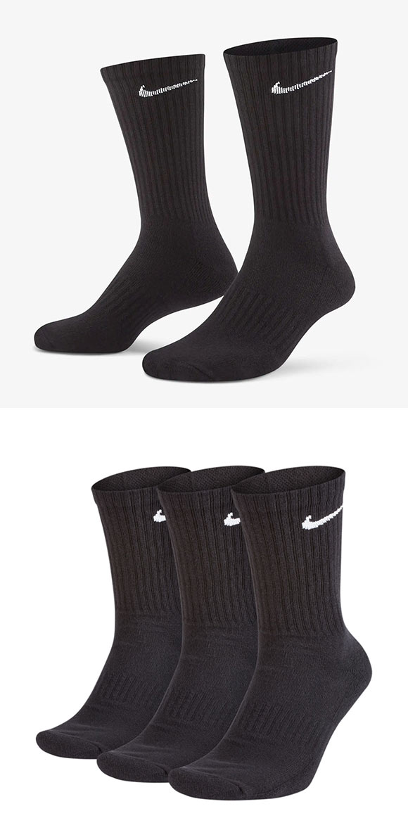 ナイキ NIKE エブリデイ クッション クルー丈 ソックス 3足組 靴下 レディース メンズ SX7664 21-23cm 23-25cm 25-27cm 27-29cm