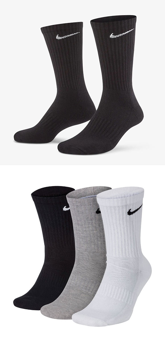 ナイキ NIKE エブリデイ クッション クルー丈 ソックス 3足組 靴下 レディース メンズ SX7664 21-23cm 23-25cm 25-27cm 27-29cm