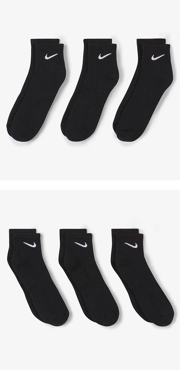 ナイキ NIKE エブリデイ クッション ショート丈 ソックス 3足組 靴下 メンズ レディース SX7667 21-23cm 23-25cm 25-27cm 27-29cm