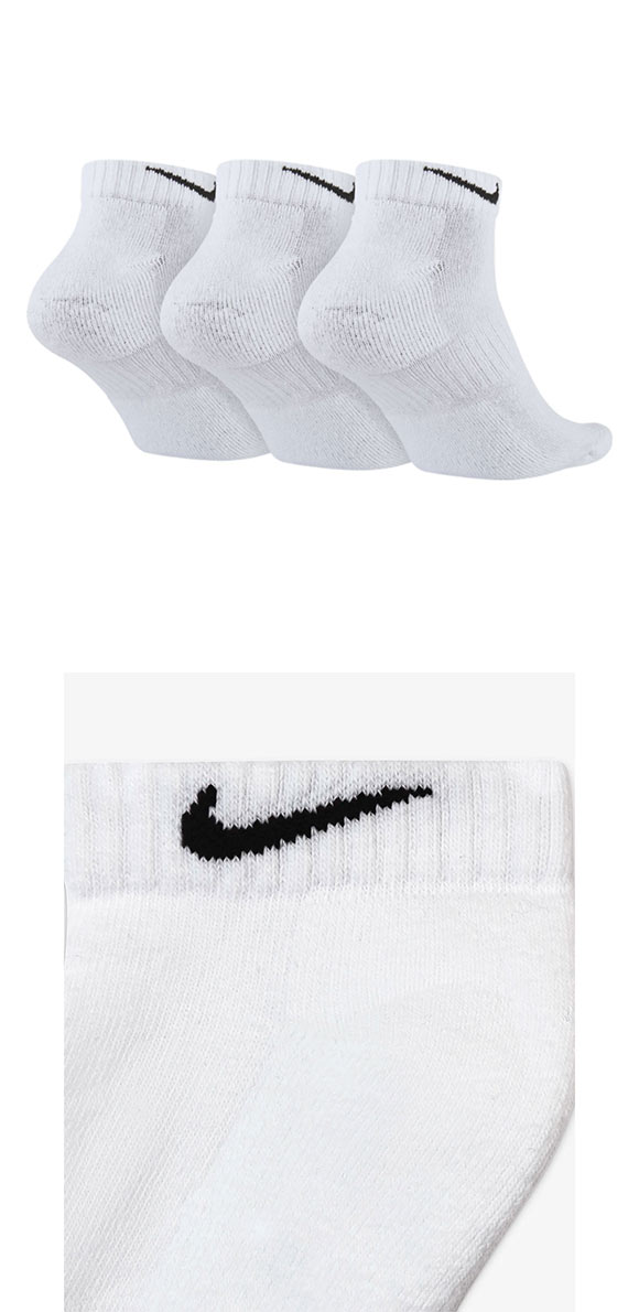 ナイキ NIKE エブリデイ クッション ロー ソックス 3足組 靴下 メンズ レディース SX7670 21-23cm 23-25cm 25-27cm 27-29cm