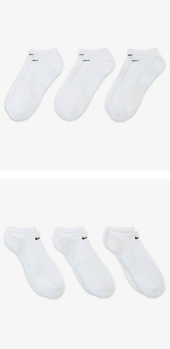 ナイキ NIKE エブリデイ クッション ノーショウ ソックス 3足組 靴下 メンズ レディース SX7673 21-23cm 23-25cm 25-27cm 27-29cm