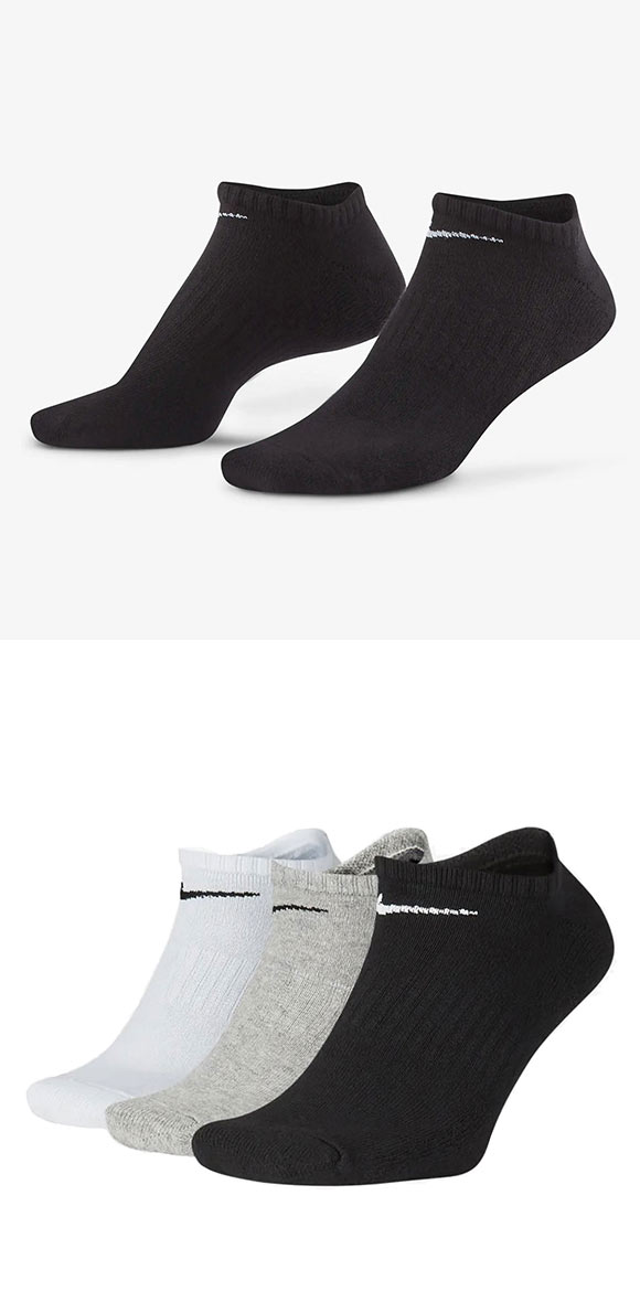 ナイキ NIKE エブリデイ クッション ノーショウ ソックス 3足組 靴下 メンズ レディース SX7673 21-23cm 23-25cm 25-27cm 27-29cm
