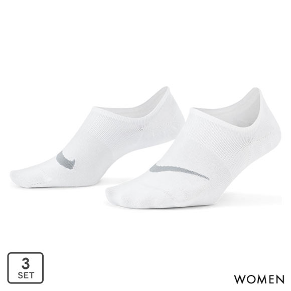 ▲ナイキ NIKE エブリデイ プラス ライトウェイト レディース トレーニング フッティー ソックス 3足組 靴下 DRI-FIT SX5277