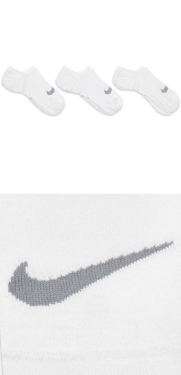 ▲ナイキ NIKE エブリデイ プラス ライトウェイト レディース トレーニング フッティー ソックス 3足組 靴下 DRI-FIT SX5277