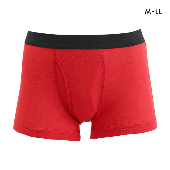 縁起のいい赤下着 メンズ ボクサーパンツ アンダーウェア 前あき 大きいサイズ